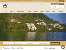 Tablet Screenshot of hotelharshikhar.com